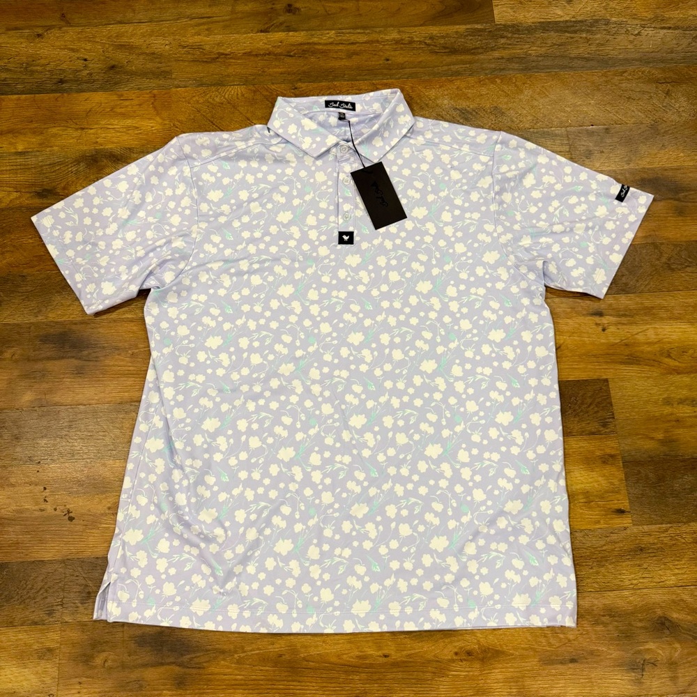 Bad Birdie Polo Shirt Men’s 2XL Purple Baby Lush Short Sleeve Golf Performance